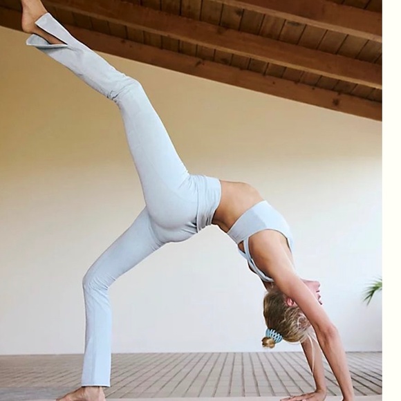 FP Movement by Free People Pants - NWOT Zen Again Heather Flares By FP Movements Heather Blue Pearl small